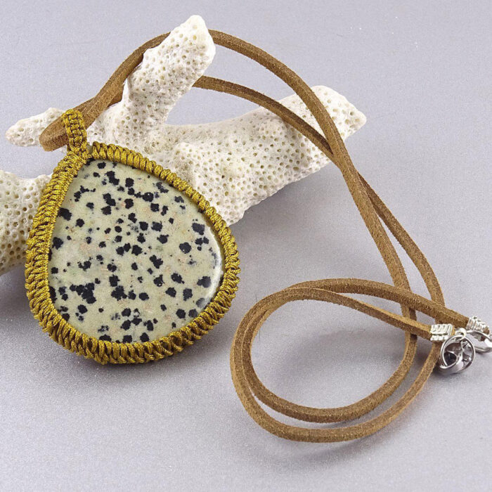 All-textured Stone Necklace With Pendant