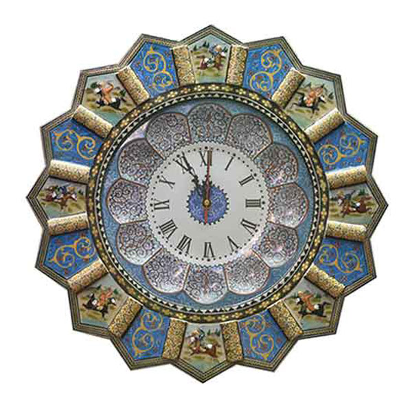 Model 106 Khatam Kari & Mina Kari Wall Clock