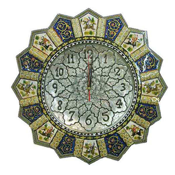 Model 105 Khatam Kari & Mina Kari Wall Clock