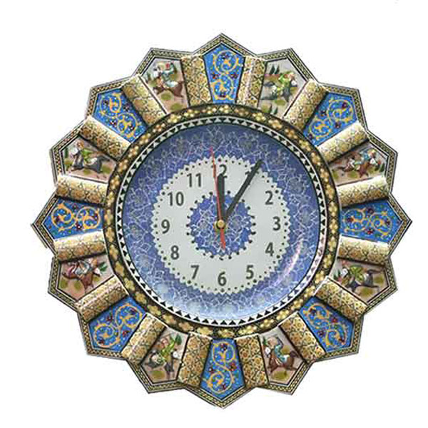 Model 107 Khatam Kari & Mina Kari Wall Clock