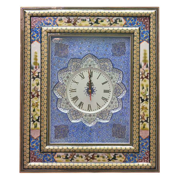 Khatam Kari & Miniature Painting Wall Clock