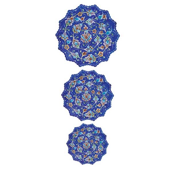 3 plate set Model, Persian Minakari