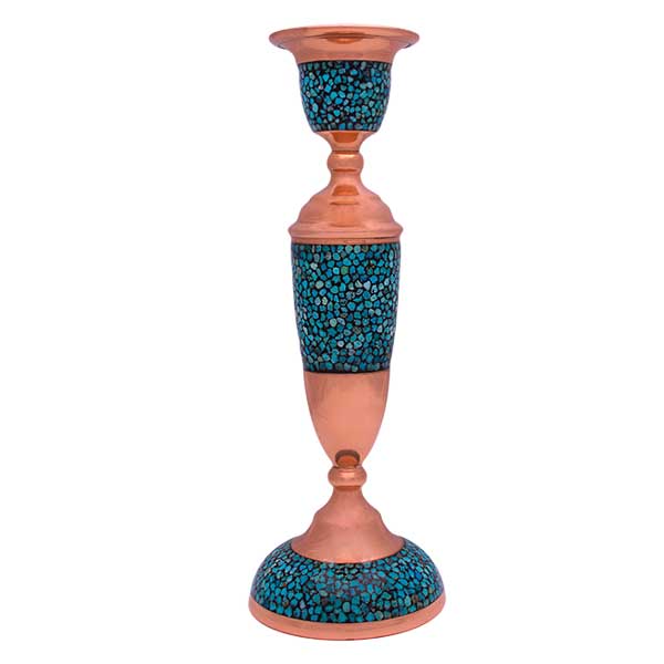 Candlestick Large size by Turquoise Stone On Copper