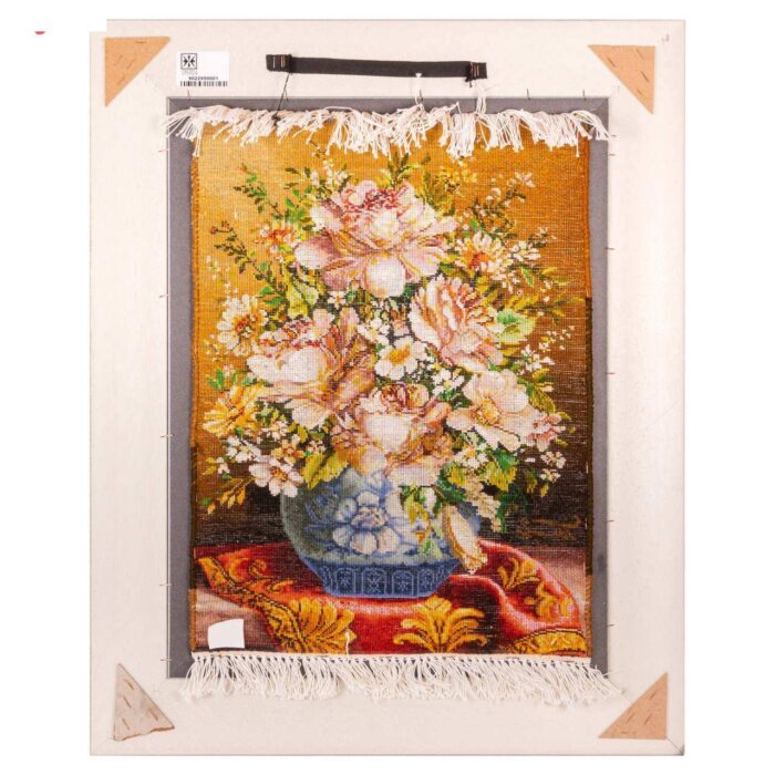 Handmade Pictorial Carpet, flower model in vase, code 902295