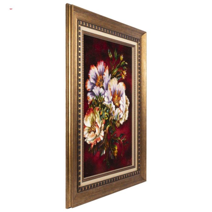 Handmade Pictorial Carpet, orchid bouquet model, code 902012