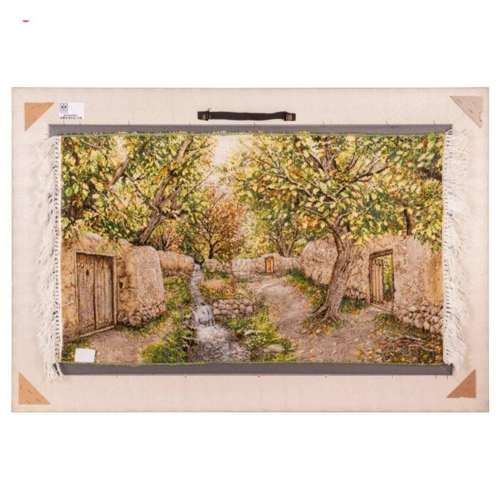 Handmade Pictorial Carpet, landscape model of autumn garden alley, code 902292