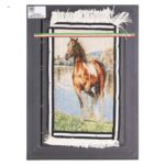Handmade Pictorial Carpet, brown horse design, code 912025