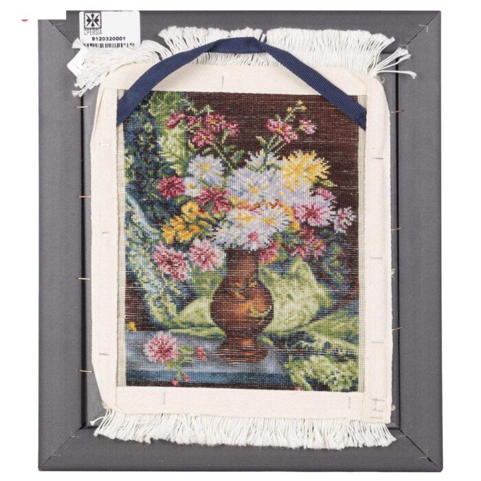 Handmade Pictorial Carpet, flower model in vase, code 912032