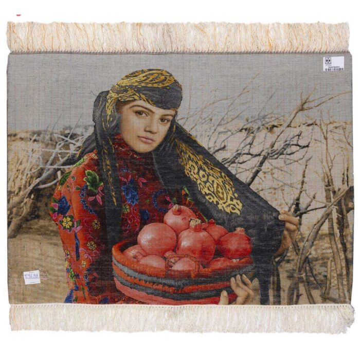 Handmade carpet wall hanger C Persia model rural girl code 793072