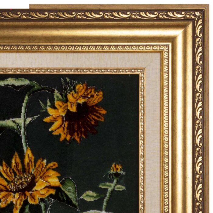Handmade Pictorial Carpet, sunflower bouquet model, code 902335