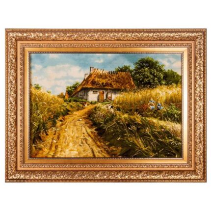 Handmade Pictorial Carpet, landscape model, wheat field, code 902316