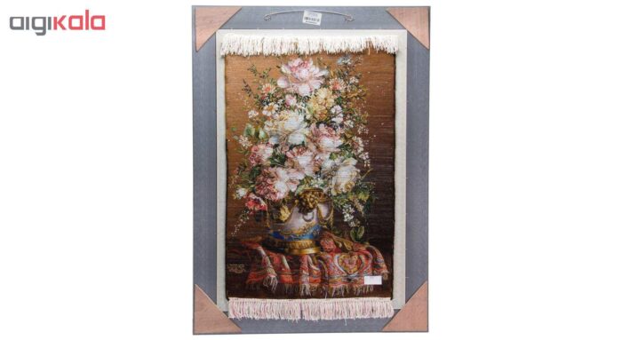 Handmade flower carpet with C Persia vase code 901406