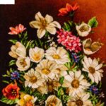 Handmade Pictorial Carpet, flower model in vase, code 902293