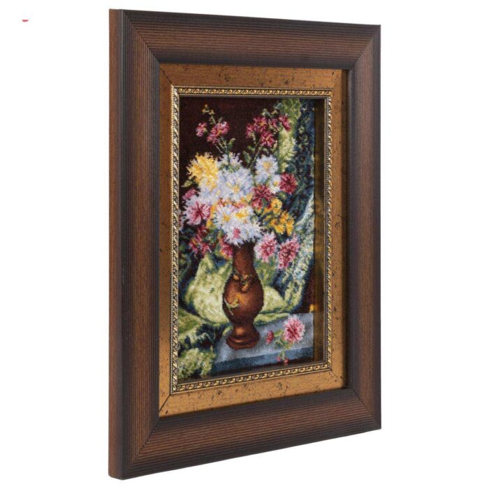 Handmade Pictorial Carpet, flower model in vase, code 912032