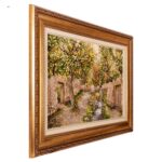 Handmade Pictorial Carpet, landscape model of autumn garden alley, code 902292