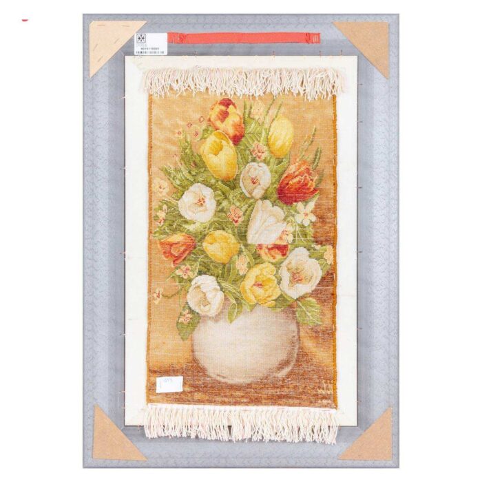 C Persia handmade carpet design of tulip flowers in vases code 901911