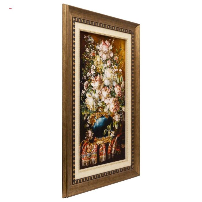 Handmade Pictorial Carpet, flower model in vase, code 902344