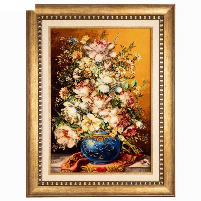 Handmade Pictorial Carpet, flower model in vase, code 902051