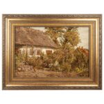 Handmade Pictorial Carpet, landscape view of the northern cottage, code 902025