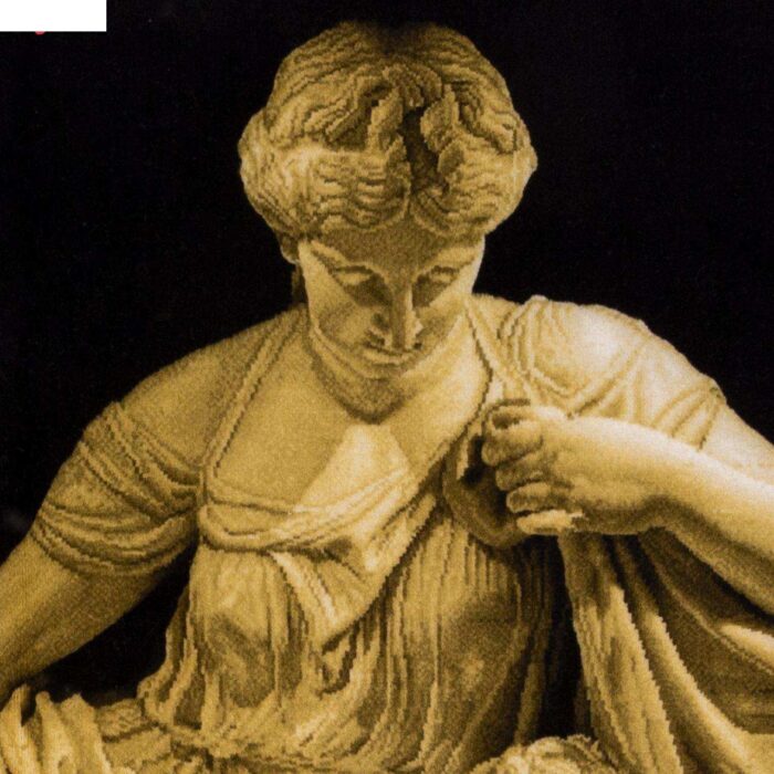 Handmade Pictorial Carpet, model of Apollo and Artemis birthday statue, code 793083