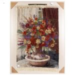 Handmade Pictorial Carpet, flower model with pitcher, code 902123
