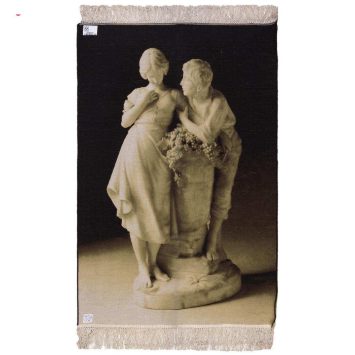 Handmade Pictorial Carpet, model of romantic dialogue statue, code 793090