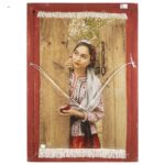 Handmade Pictorial Carpet, rural girl model, code 902164