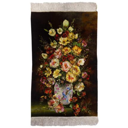 Handmade Pictorial Carpet, flower model in vase, code 793045