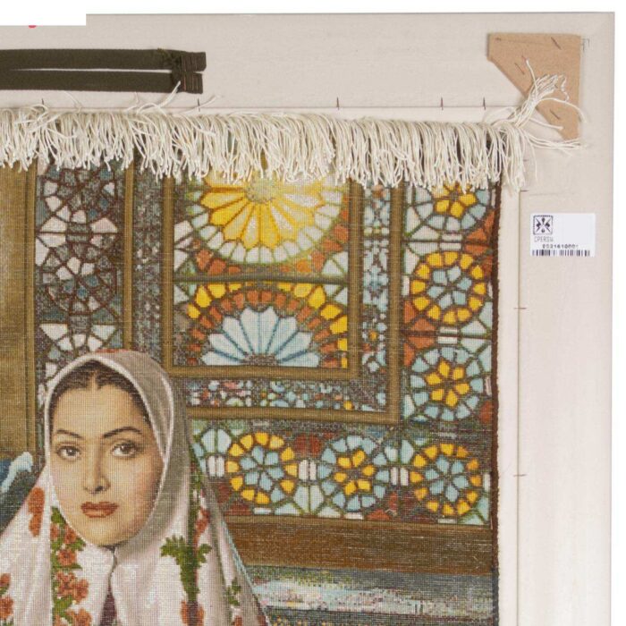 Handmade Pictorial Carpet, Kashan girl model, code 902161