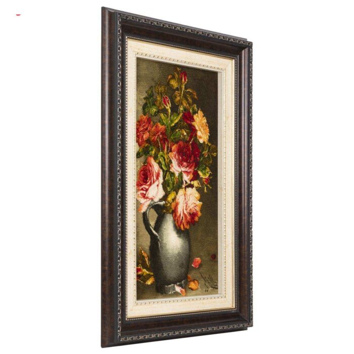Handmade Pictorial Carpet, flower model in pitcher, code 902052