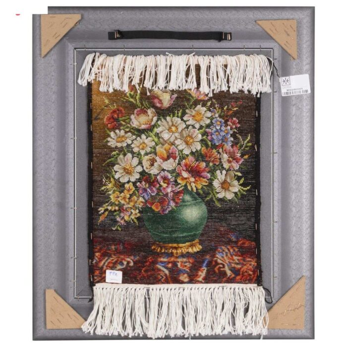 Handmade Pictorial Carpet, flower model in vase, code 902246