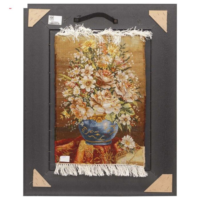 Handmade Pictorial Carpet, flower model in vase, code 902349
