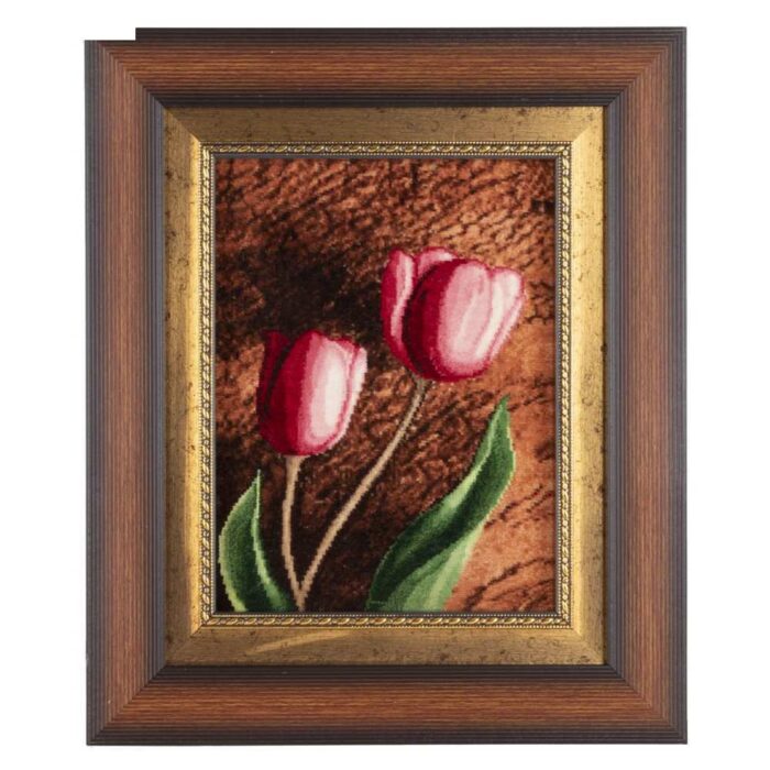 Handmade Pictorial Carpet, tulip flowers design code 912004