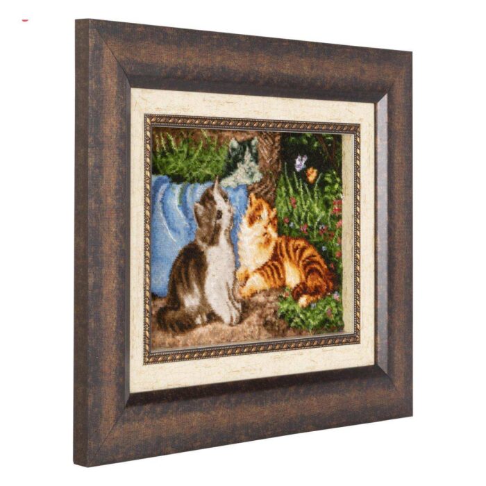 Handmade Pictorial Carpet, cats design, code 912027