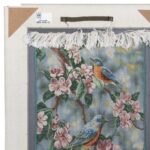Handmade Pictorial Carpet, bird model and spring flowers, code 902193