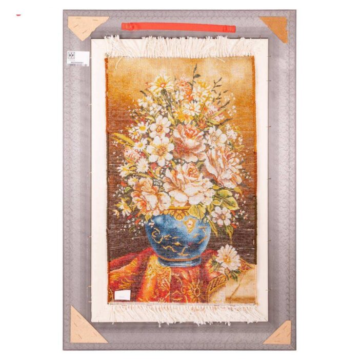 Handmade Pictorial Carpet, flower model with vase code 902300