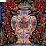 Handmade Pictorial Carpet, vase design, code 902209