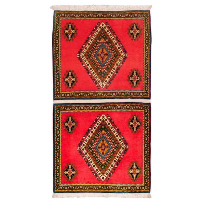 Half meter handmade carpet of Persia, code 183040, one pair