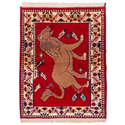 One meter handmade carpet of Persia, code 183043