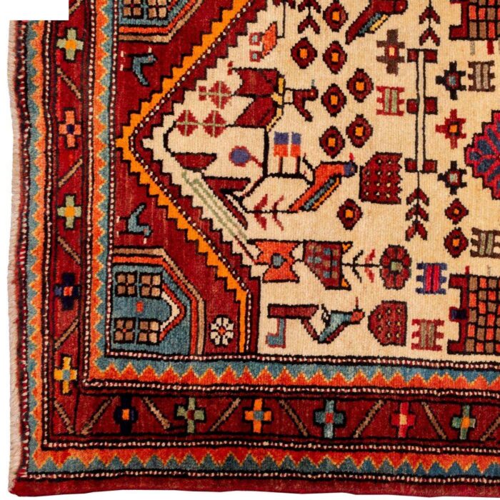 One meter old handmade carpet, Persia, code 185145