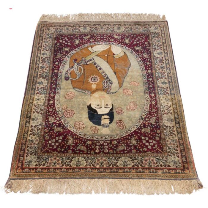 Old half-meter handmade carpet of Persia, code 102376