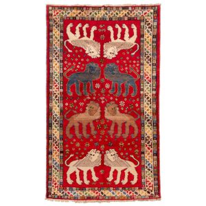 Gabbeh old handmade three meters C Persia code 156008