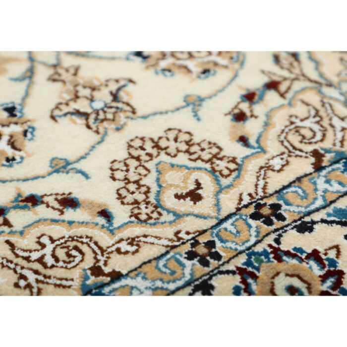 Two-meter hand-woven carpet, Nain silk flower model, code n443100n