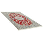 Two-meter hand-woven carpet, Nain silk flower model, code n443082n