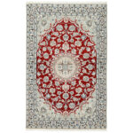 Two-meter hand-woven carpet, Nain silk flower model, code n443083n