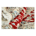 One and a half meter hand-woven carpet, Nain silk flower model, code n543017n