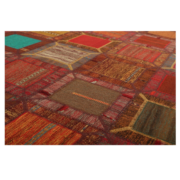 Collage of hand-woven kilim four meters, embroidered model, code g557332