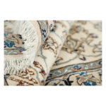 Two-meter hand-woven carpet, Nain silk flower model, code n543057n