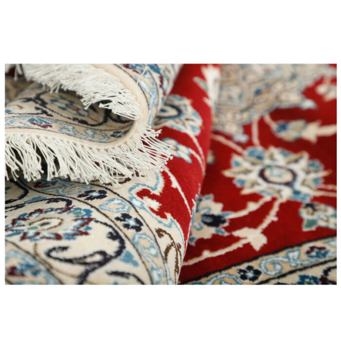 Two-meter hand-woven carpet, Nain silk flower model, code n443082n