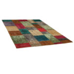 Collage of four-meter hand-woven carpet, embroidered model, code 541008r